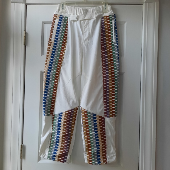 New Free People Movement Kaleidoscope Embroidered Pants sz Small - Picture 4 of 9